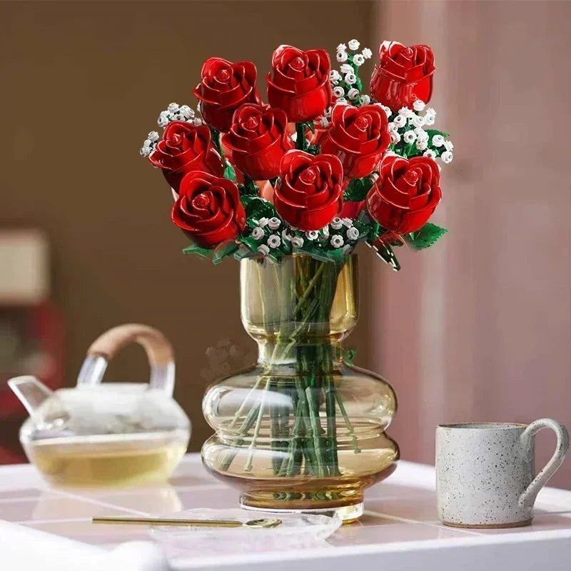 - SAINT VALENTIN - Bouquet de rose à construire