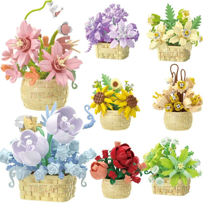 Mini Bouquets De Fleurs Avec Vases