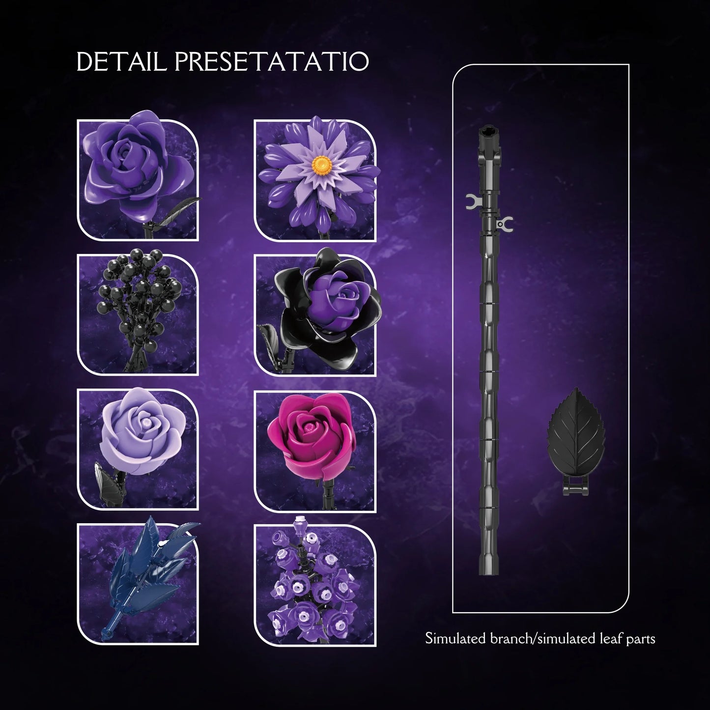Purple bouquet flowers